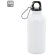 Bidón Cool aluminio 420 ml con mosquetón grabada en láser Blanco
