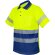 Polo con bolsillo y bandas reflectantes elásticas QVO Amarillo/azul royal
