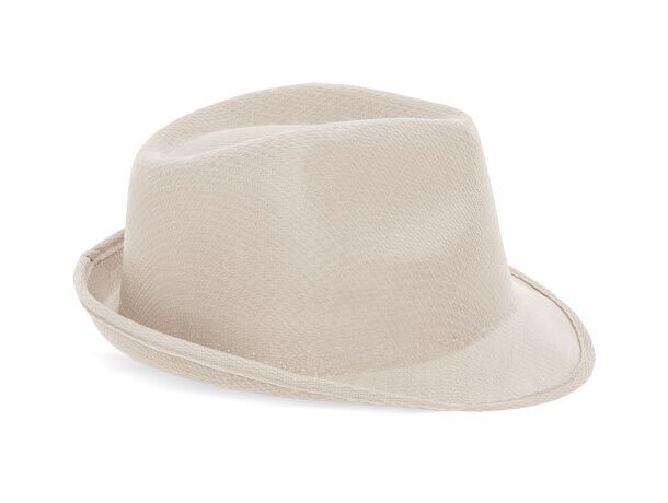 Sombrero con ala irregular piedra