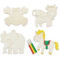 Juegos para regalar con 4 piezas madera coloreables