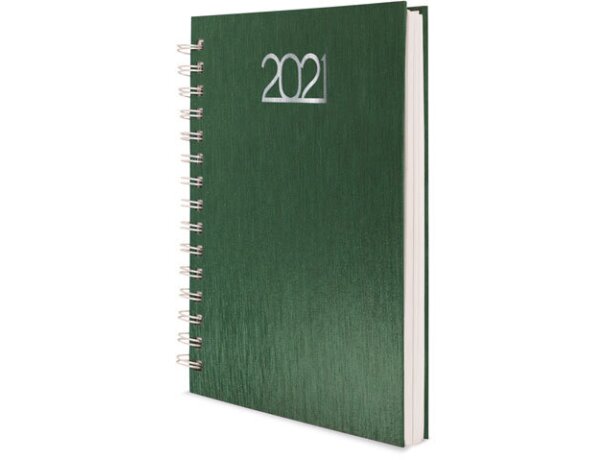 Agenda Metalizada Raki dia página Verde detalle 10