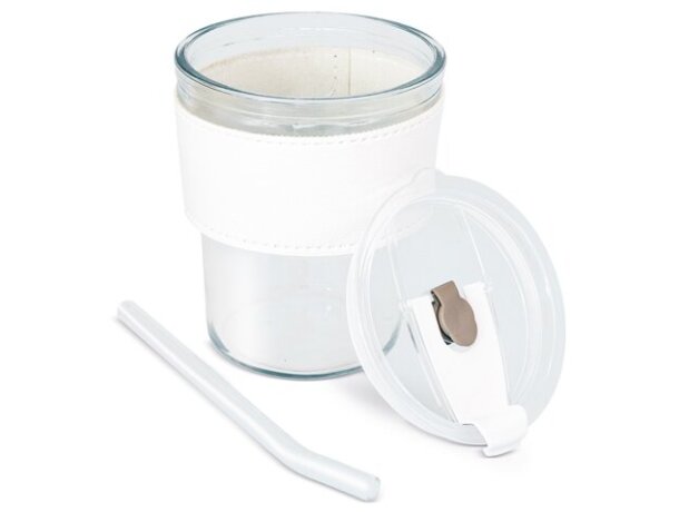 Vaso cristal 330ml con pajita reutilizable Delicatessen detalle 4