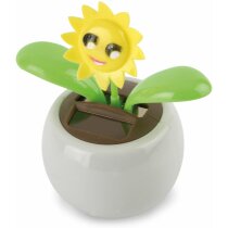 Maceta eco solar con flor girasol personalizada Maceta eco solar con flor girasol personalizada