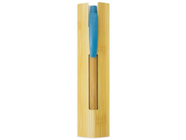 Funda para bolígrafos acabado bambú