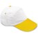 Gorra de algodón bicolor con 5 Paneles amarilla personalizada