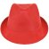 Sombrero con ala irregular rojo