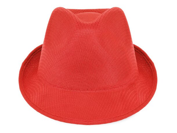 Sombrero con ala irregular rojo