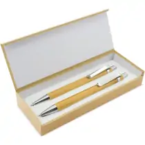 Set bolígrafo y portaminas de bambú de eco