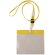 Lanyard con acreditación de pvc amarilla barato