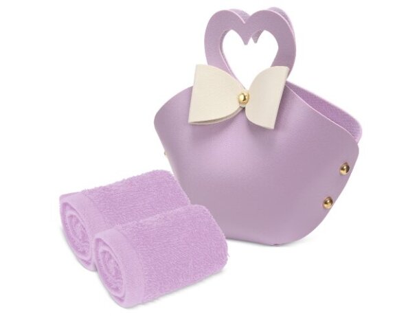 Set 5 bolsitos con toalla Coquette para eventos promocionales detalle 4