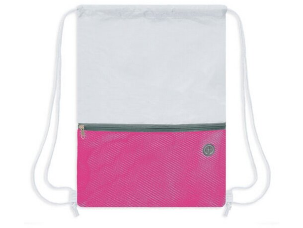 Bolsa mochila Luxory blanco/fucsia