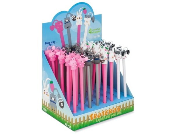 Set de bolígrafos tinta líquida Troteros pack 40 unidades detalle 2