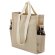 Bolsa algodón reciclado Olaya con doble asa y bolsillos detalle 5