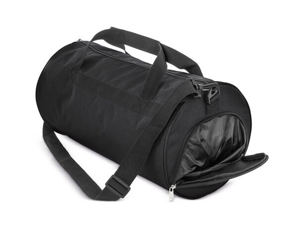 Bolsa deporte con zapatero Fitness en poliéster 100% Negro detalle 6