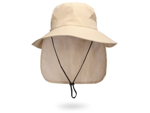 Sombrero ajustable Cairo de microfibra con sistema convertible Piedra detalle 1