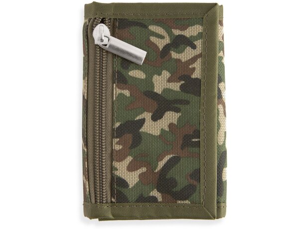 Cartera con acabado en tejido de camuflaje