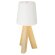 Lámpara Oti con base de madera natural y led táctil recargable detalle 2