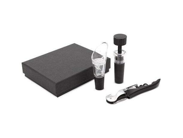 Set de vino 3 piezas Merlot con sacacorchos y dosificador detalle 7