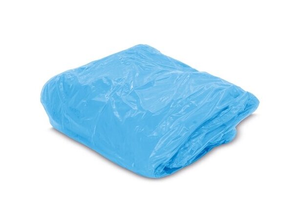 Poncho plegable Bross con bolsa rPET para campañas corporativas Azul detalle 8