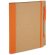 Libreta tamaño a5 con bolígrafo y banda elástica naranja