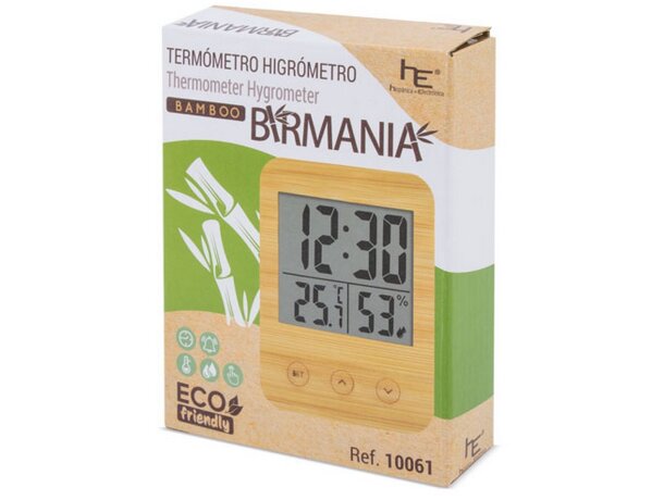 Termometro higrometro de bambu Birmania
