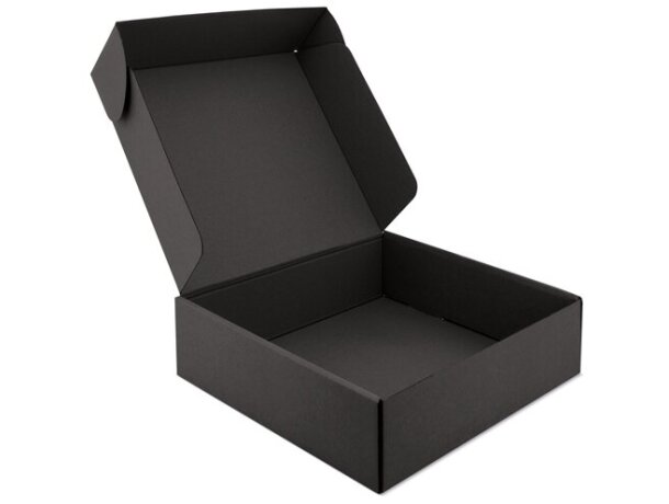Caja presentación cartón corrugado Zaris 30x27x9 cm Negro detalle 6