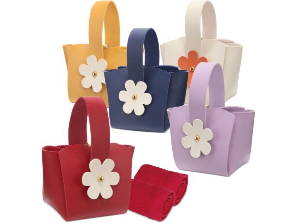 Set 5 bolsitos con toalla Juliette grabación corporativa detalle 1