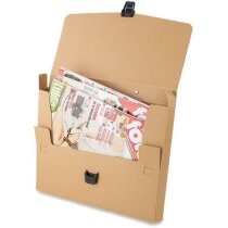 Maletin de cartón con asa y cierre automático personalizado Maletin de cartón con asa y cierre automático personalizado