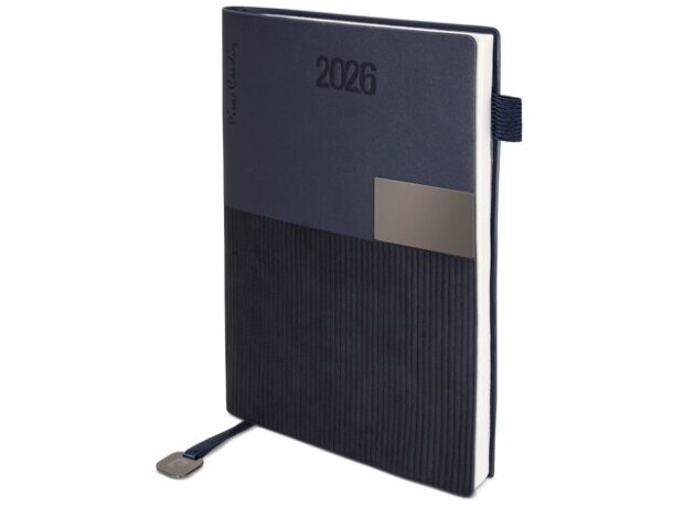 Agenda Pierre Cardin profesional con placa personalizable Azul marino detalle 13