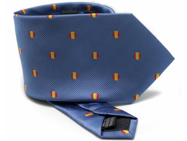 Corbata con bordados de la bandera de España personalizado