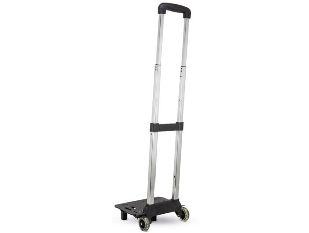 Carretilla trolley plegable Kassel en aluminio natural ligero detalle 4
