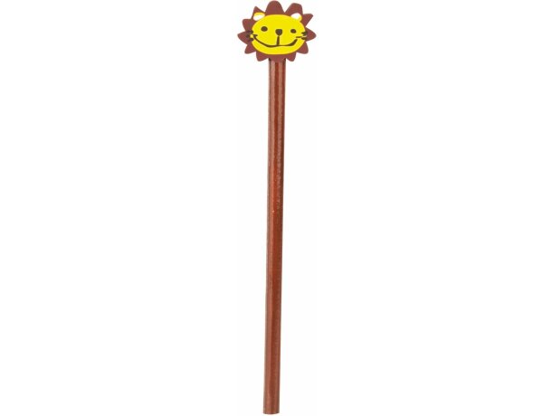 Lápiz de madera marrón con león barato