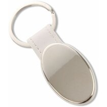 Llavero metálico con cinta en polipiel