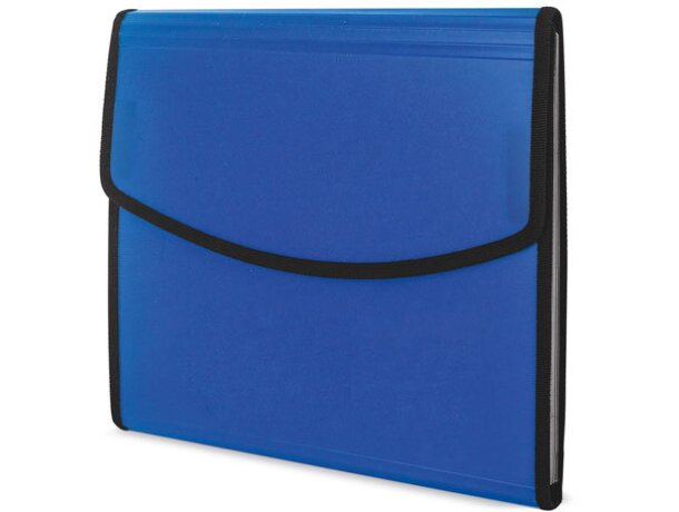 Carpeta con archivador y cierre de velcro azul royal