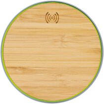 Cargador inalámbrico Memphis bambú con tecnología Qi