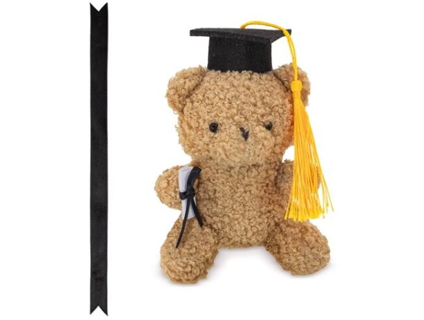 Peluche osito graduado Honoris con birrete y diploma detalle 2
