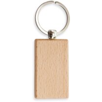 Llavero de madera rectangular con anilla Rect