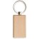 Llavero de madera rectangular con anilla Rect sin color