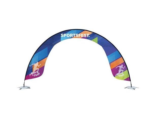 Meta Sprint de aluminio y PVC para eventos deportivos detalle 2