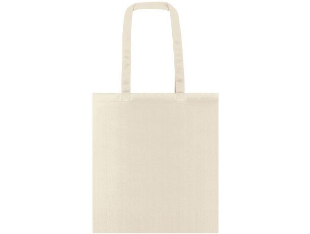 Bolsa de algodón con asa larga Roula acabado natural detalle 1
