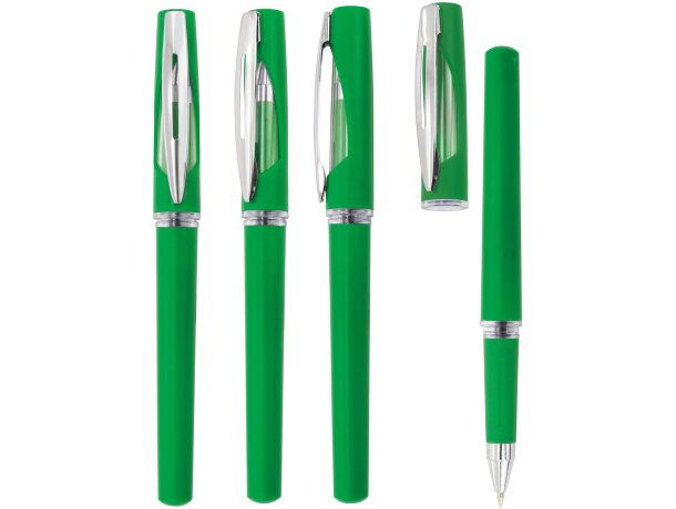 Roller Viken con tinta gel azul y cuerpo ABS Verde detalle 6