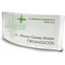 Identificador de equipaje con forma curva personalizado Identificador de equipaje con forma curva personalizado