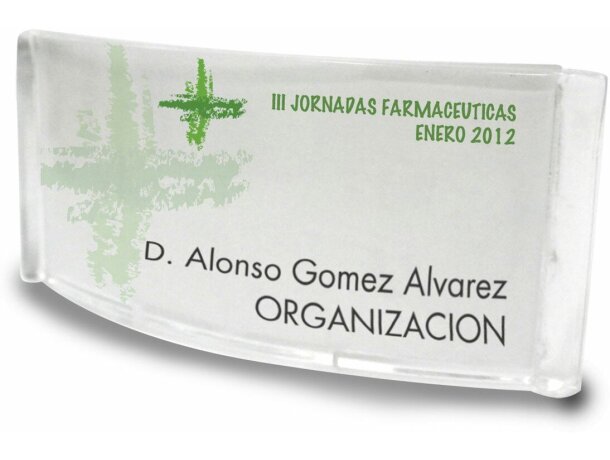 Identificador de equipaje con forma curva personalizado