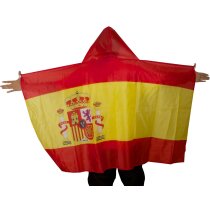 Poncho Festejo de poliéster bandera española para eventos