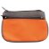 Monedero combinado con 2 cremalleras en poliester y PVC personalizado naranja