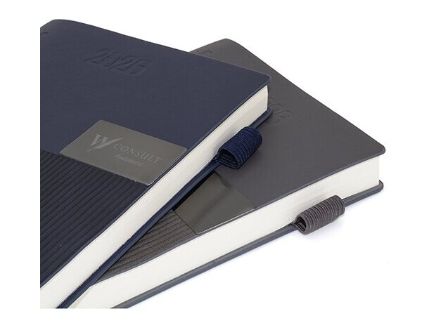 Agenda Pierre Cardin profesional con placa personalizable Gris detalle 4