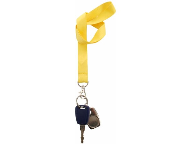 Lanyard con enganche de metal economica amarillo Lanyard con enganche de metal economica amarillo