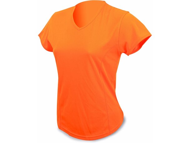 Camiseta mujer d&f na fluo l Baygor personalizada naranja