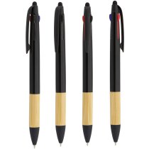 Bolígrafo Irvin bambú personalizado tres tintas