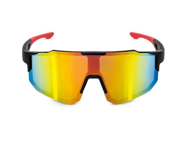 Gafas deportivas Olympia con protección UV400 y lentes espejo Rojo detalle 13